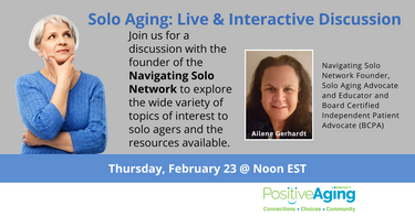 Solo Aging: Live & Interactive Discussion