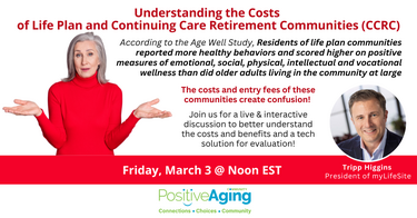 Understanding the Costs of Life Plan and Continuing Care Retirement Communities (CCRC)