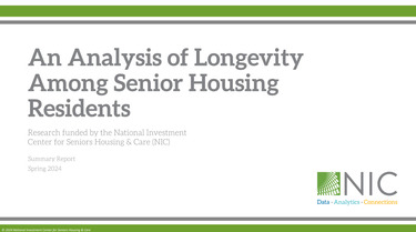 Study: Senior Housing Residents Live Longer Than Counterparts Living In The Community