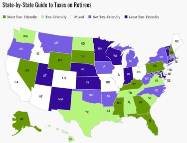 Retiree Tax Map Reveals Most, Least Tax-Friendly States for Retirees
