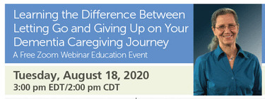 Learning the Difference Between Letting Go and Giving Up - A Teepa Snow Webinar