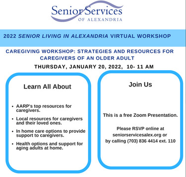Virtual Caregiving Workshop: Strategies and Resources for Caregivers of an Older Adult