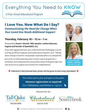 I Love You. Now What Do I Say? Communicating the Need for Change When Your Loved One Needs Additional Support