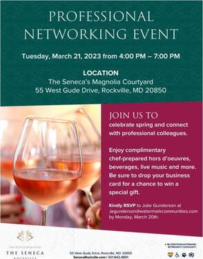 Professional Networking Event at The Seneca Rockville